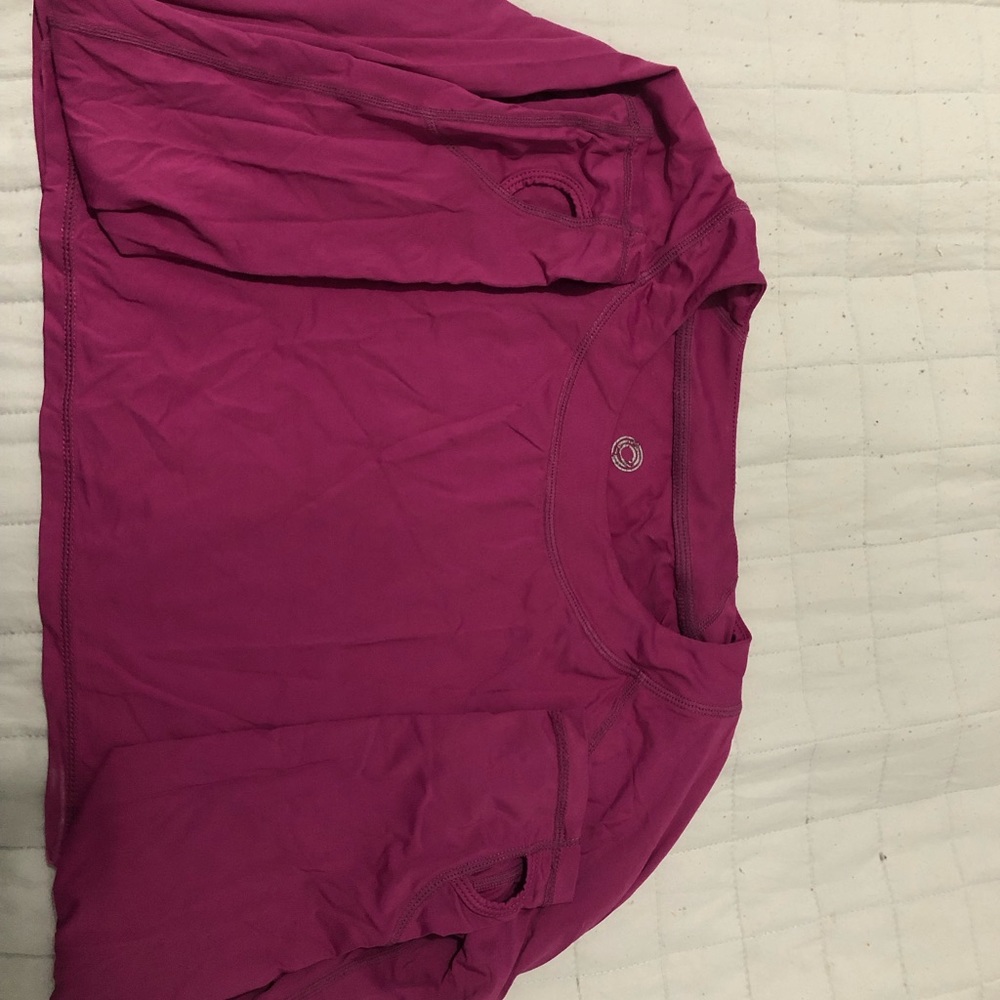 pink long sleeve crop top
